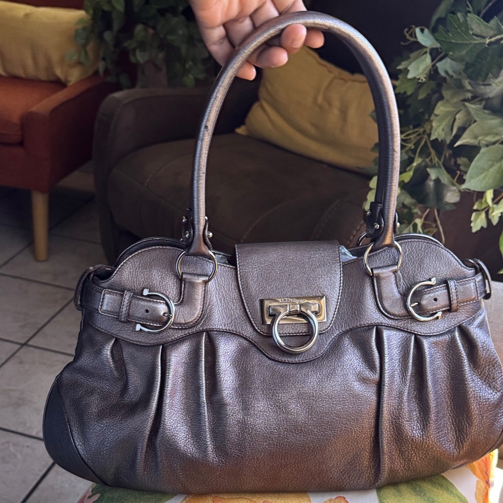 Salvatore Ferragamo Marissa Metallic Handbag